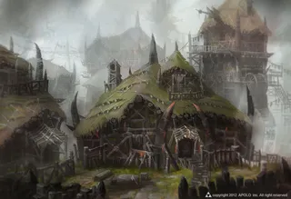 手绘动漫插画小人国免抠