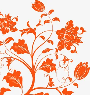 手绘橙色的花免抠 手绘橙色的花免抠
