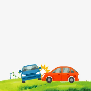 卡通撞车素材免抠