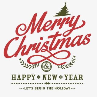 圣诞快乐艺术字矢量图免抠