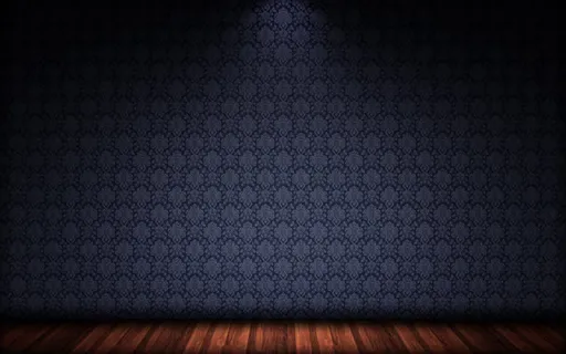 蓝色印花壁纸地板海报背景