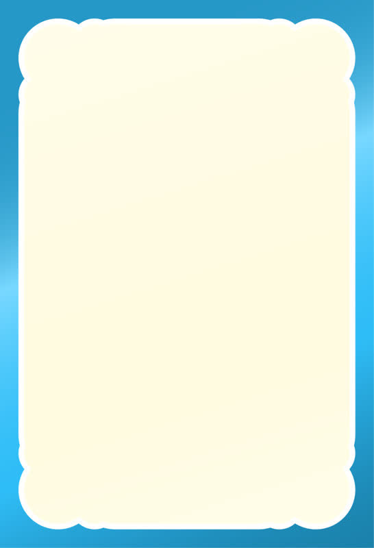 卡通手绘蓝色边框免抠