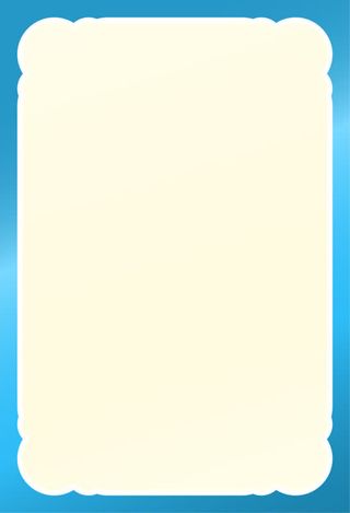 卡通手绘蓝色边框免抠