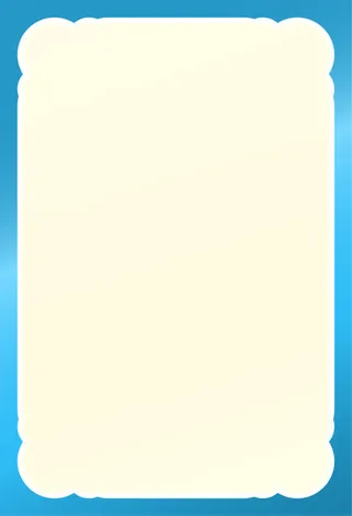 卡通手绘蓝色边框免抠