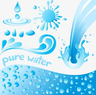 蓝色水滴素材免抠