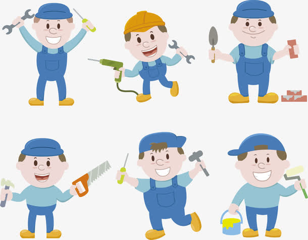 维修师油漆工水泥工免抠