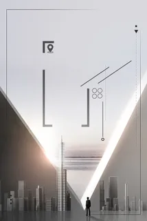 招商科技商务商业城市背景高清