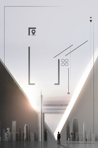 招商科技商务商业城市背景高清