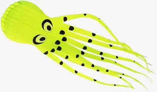 春天绿色章鱼风筝装饰免抠