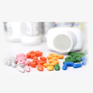 彩色药片产品素材免抠