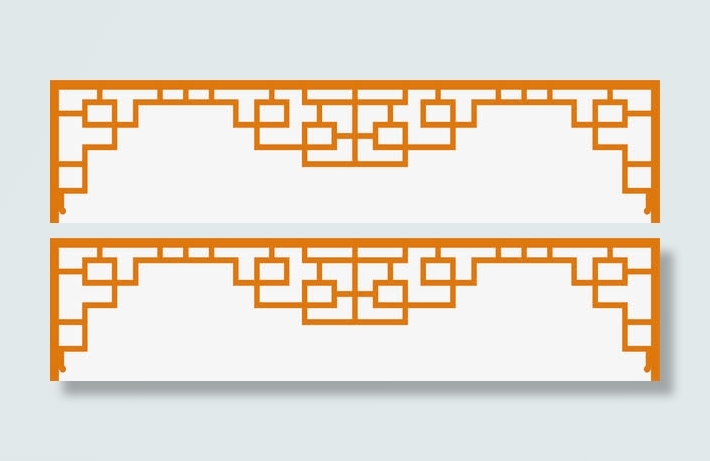 装饰的古典古风窗棂免抠