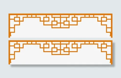 装饰的古典古风窗棂免抠