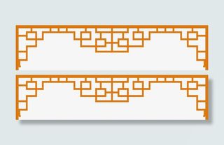 装饰的古典古风窗棂免抠