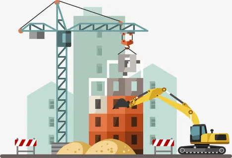 建筑工地的挖掘机免抠 建筑工地的挖掘机免抠