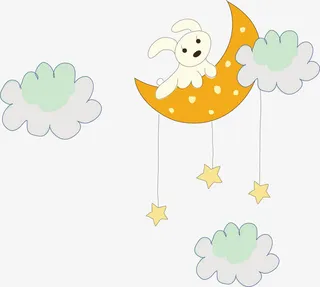 矢量图可爱的玉兔免抠