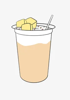 手绘奶茶图标元素卡通素材免抠