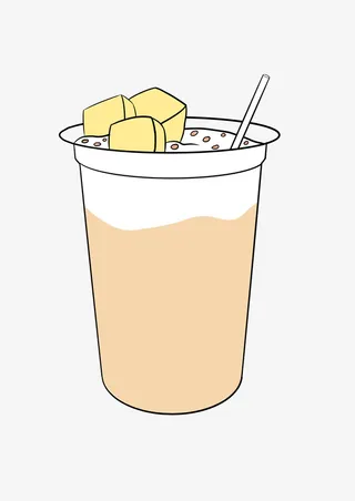 手绘奶茶图标元素卡通素材免抠