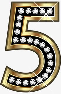 金色钻石数字免抠