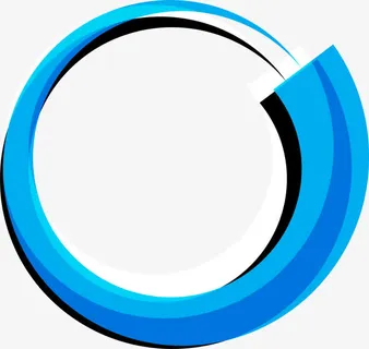 蓝色渐变圆圈免抠