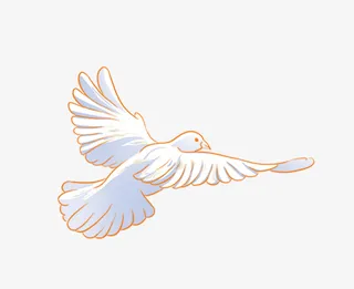 矢量卡通手绘鸽子免抠