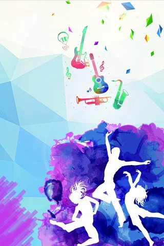 蓝色渐变扁平狂欢主题背景高清