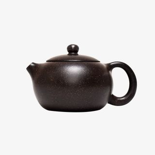 棕黑色紫砂壶免抠