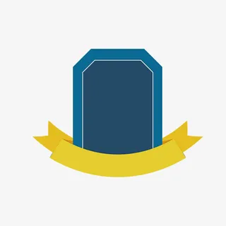 蓝色商务标签免抠