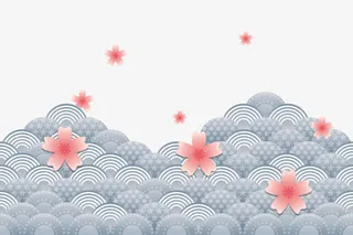 矢量中式背景免抠