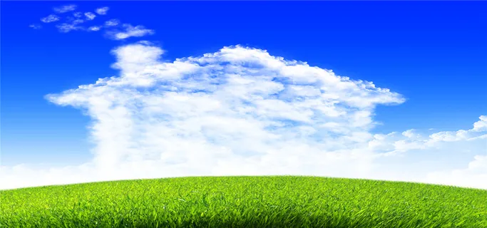 创意房屋草地海报背景高清