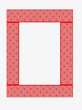 中国传统红色边框免抠