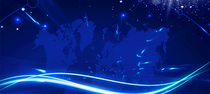 企业年会 蓝色电商科技banner高清