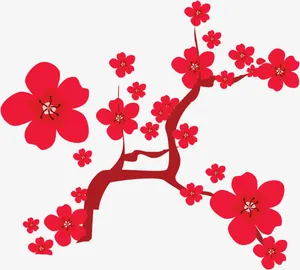 创意海报卡通手绘梅花设计免抠