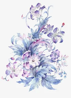 小清新手绘水彩花免抠 小清新手绘水彩花免抠