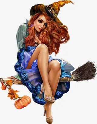 万圣节CG女巫元素3免抠