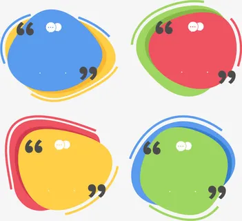 彩色引号ppt标题目录免抠