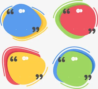 彩色引号ppt标题目录免抠