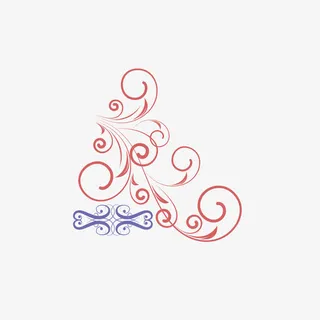 红色线条笔刷免抠