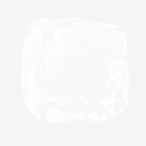 一个白色透明冰块免抠