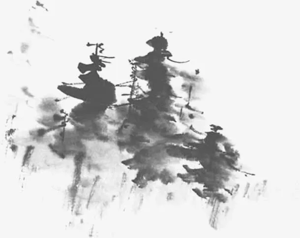 山水水墨艺术绘画免抠