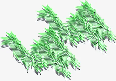 绿色科技线条背景