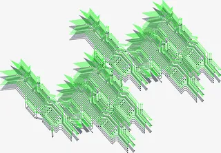 绿色科技线条背景