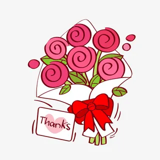 卡通一束鲜花免抠图免抠