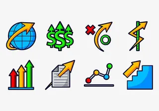 增长商业图标免抠