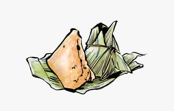 手绘粽子图片免抠