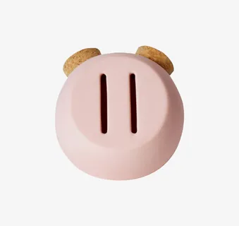 粉色猪鼻子样式储钱罐免抠