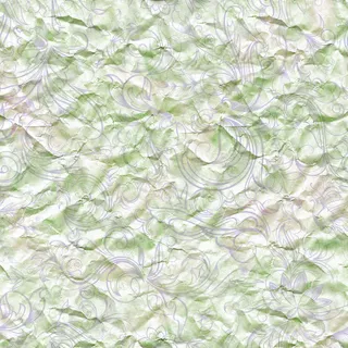褶皱纸张上的绿色花纹免抠