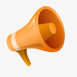 卡通手绘喇叭扩音器免抠