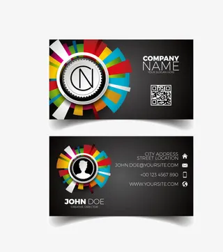 装饰卡通扁平化科技催乳师名片免抠