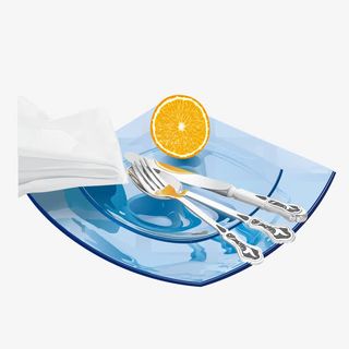 矢量餐具和橙子免抠