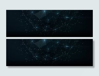 科技扁平化星空立体背景图高清